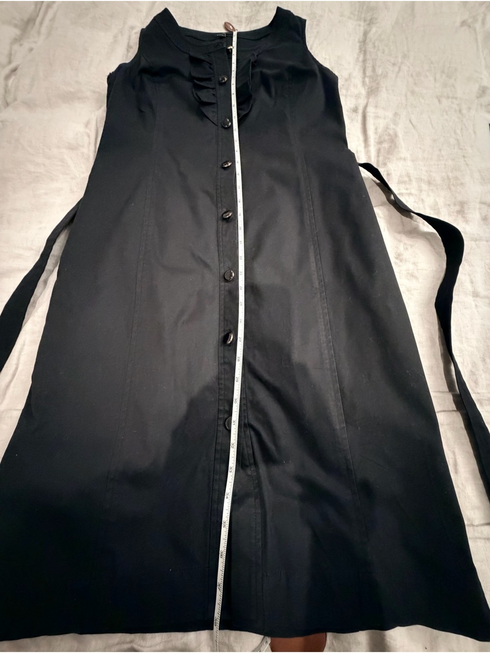 Talbots Ruffle-Front Belted Shirt Dress - Picture 7 of 9